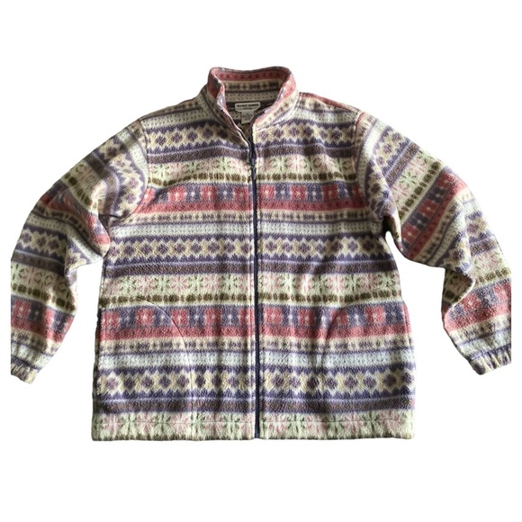 Alfred Dunner - Pink & Purple Striped Fleece Zip Up Jacket ~ Small Petite - Picture 5 of 15